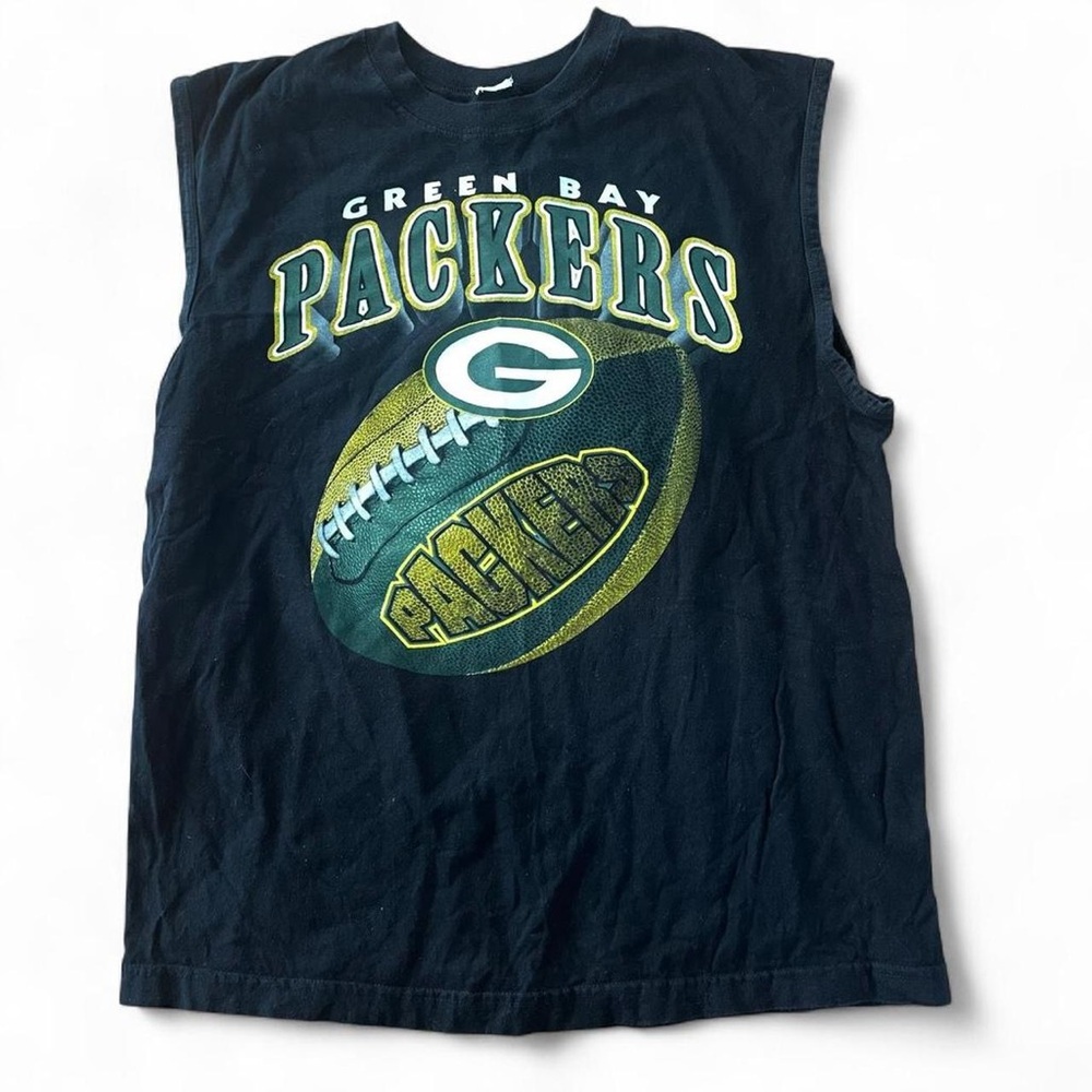 Green Bay Packers Sleeveless Graphic Tee - Black